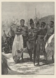The War in South Africa, a Native Chief in Council